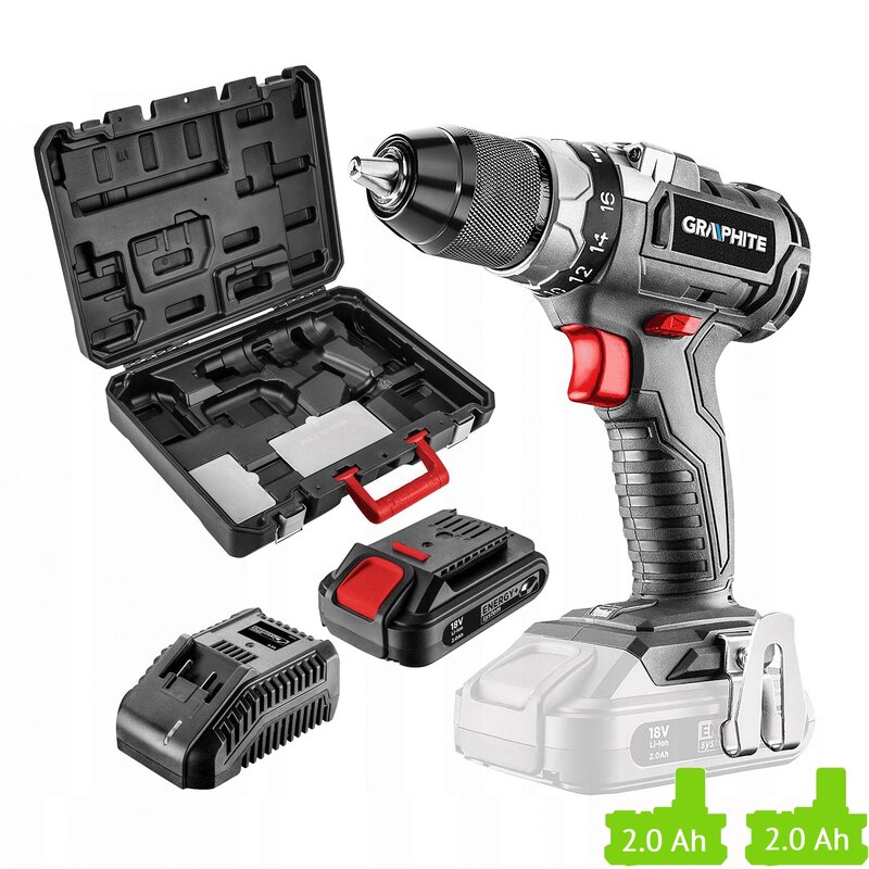 Wiertarko-wkrętarka GRAPHITE Energy+ 58G019-SET1 z akumulatorem