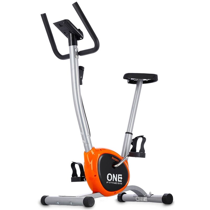 Rower mechaniczny ONE FITNESS RW3011 Srebrno-pomarańczowy