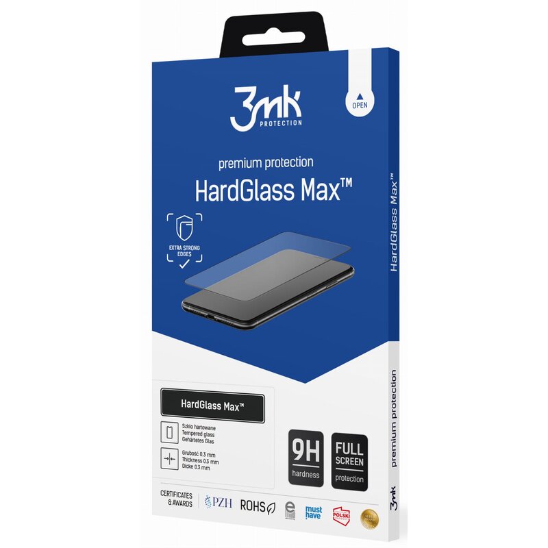 Szkło hartowane 3MK HardGlass Max do Apple iPhone 12/12 Pro