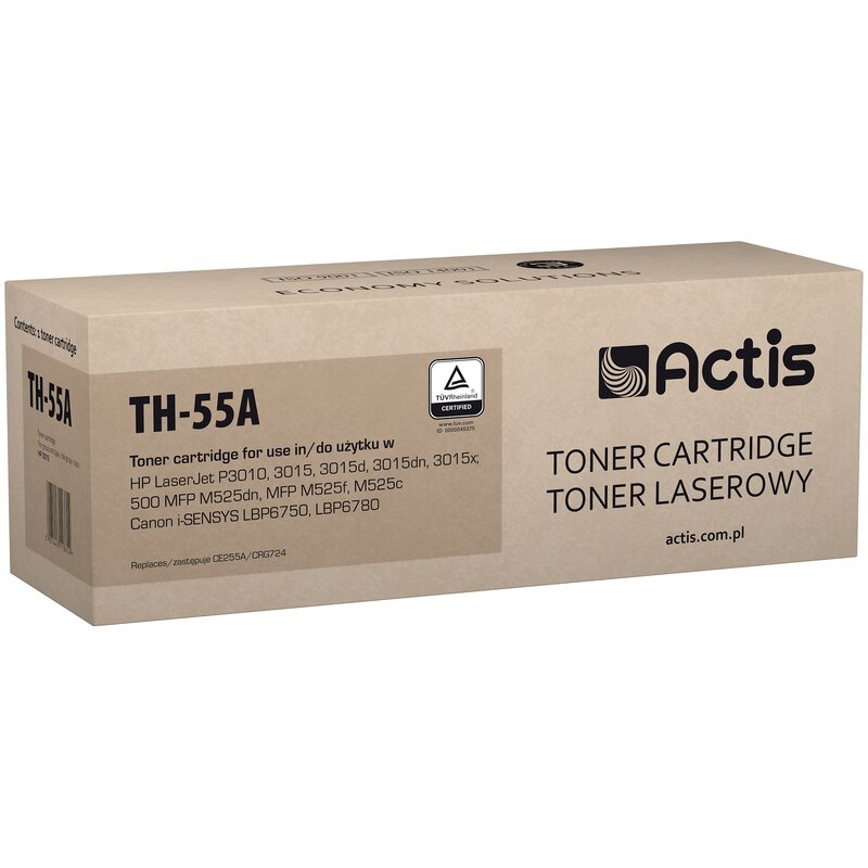 Actis TH-55A Toner do drukarki HP, Zamiennik HP 55A CE255A, Canon CRG-724;  Standard; 6000 stron;  czarny.