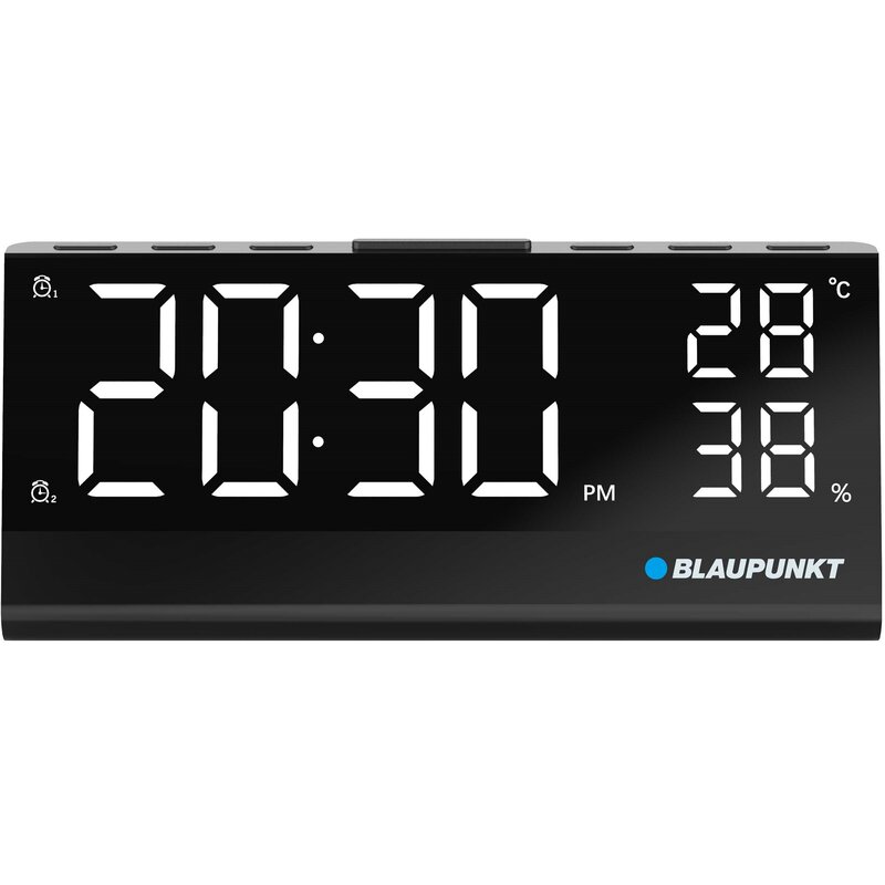 Blaupunkt CR10ALU z wbudowanym czujnikiem temperatury i wilgotności Czarny
