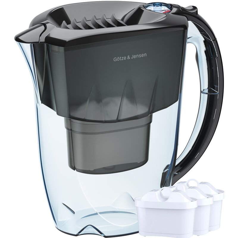Dzbanek filtrujący GÖTZE & JENSEN FJ500 Czarny + 3 wkłady FF100/300