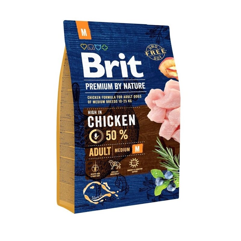 Karma dla psa BRIT Premium By Nature Medium Kurczak 3 kg