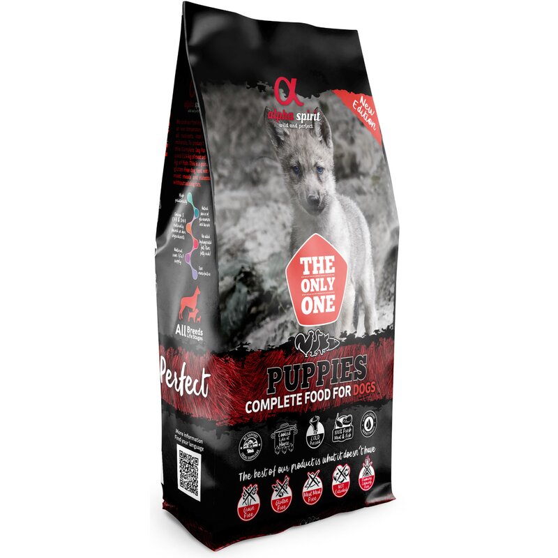 Karma dla psa ALPHA SPIRIT Puppies Indyk z rybą 12 kg