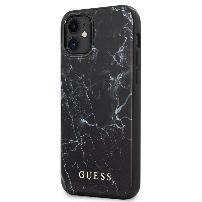 Etui GUESS Marble do Apple iPhone 12 mini Czarny