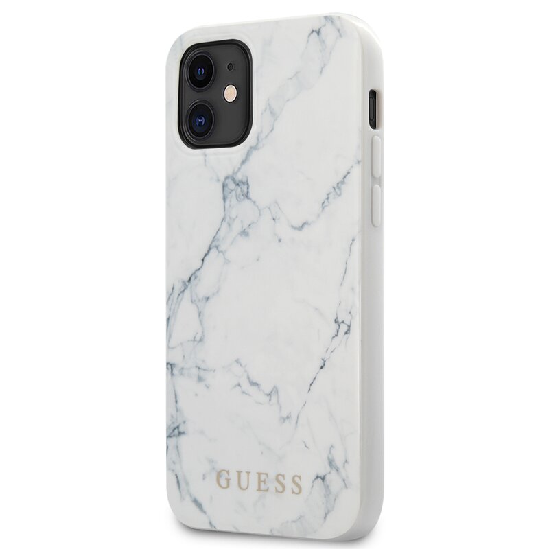 Etui GUESS Marble do Apple iPhone 12 mini Biały
