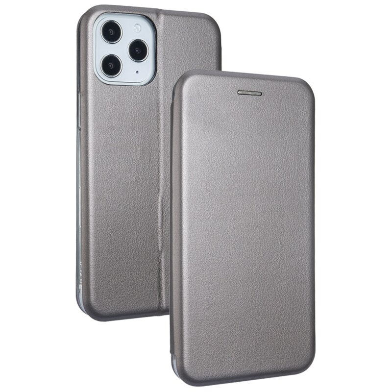 Etui BOOK MAGNETIC do Apple iPhone 12 Pro Max Stalowy