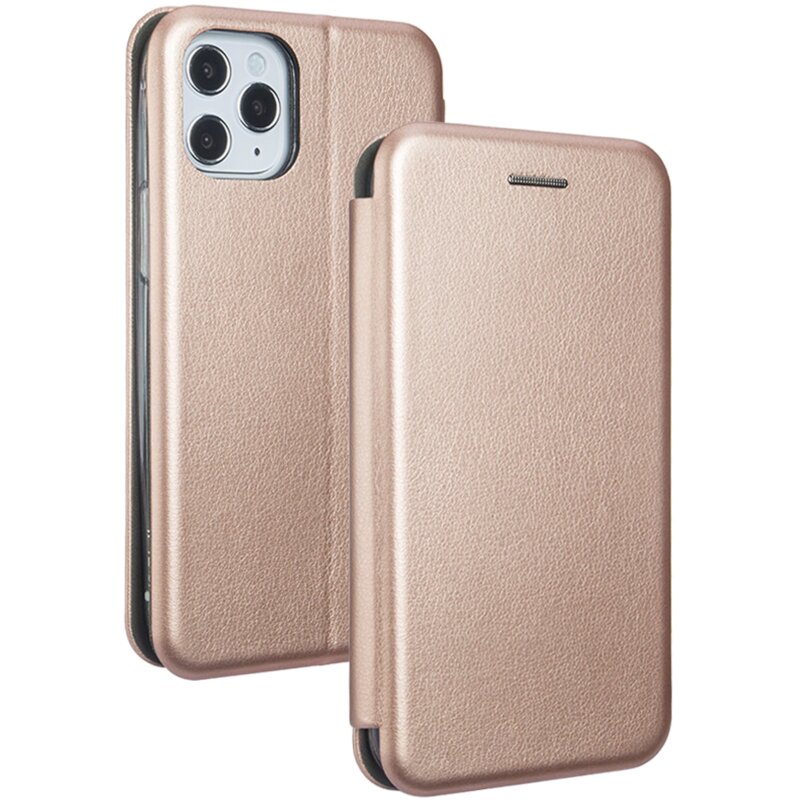 Etui BOOK MAGNETIC do Apple iPhone 12/12 Pro Różowo-złoty