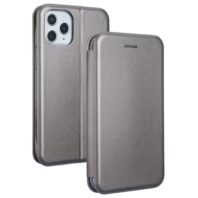 Etui BOOK MAGNETIC do Apple iPhone 12 mini Stalowy