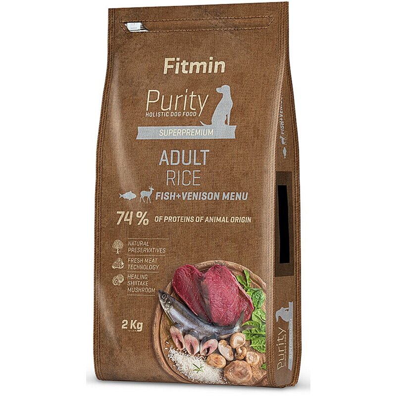 Karma dla psa FITMIN Purity Rice Adult Ryba z dziczyzną 2 kg