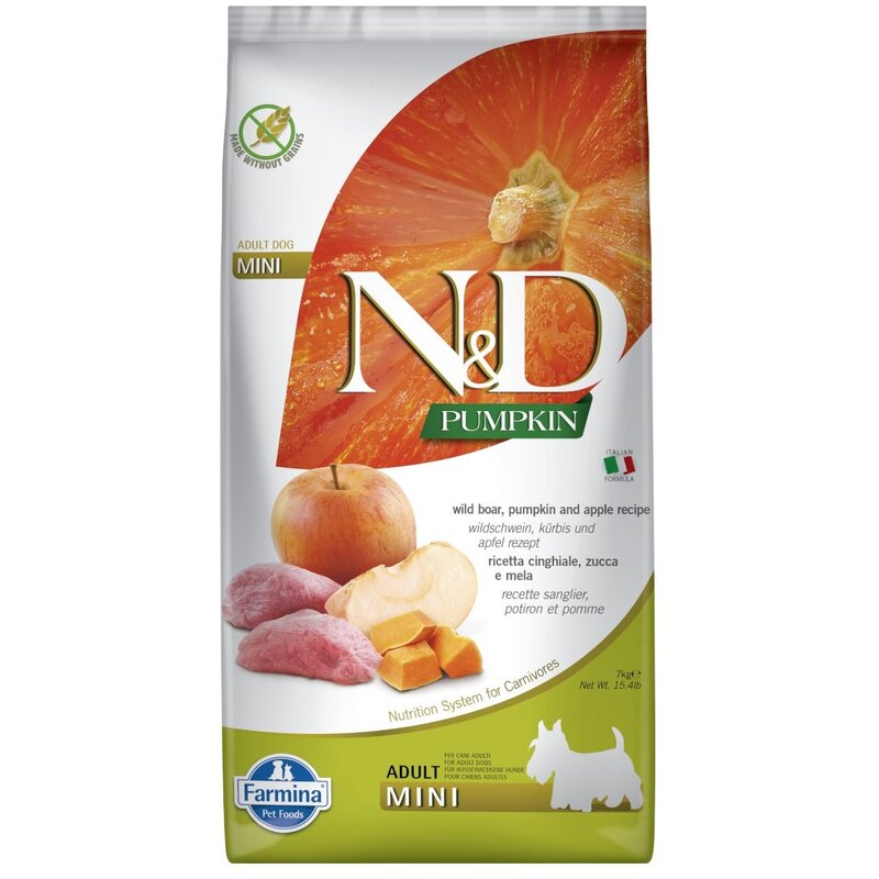 FARMINA N&D Pumpkin Boar&Apple Adult Mini - sucha karma dla psa - 7 kg