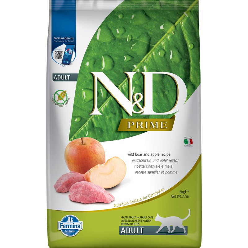FARMINA N&D Prime Boar & Apple Adult - sucha karma dla kota - 5kg