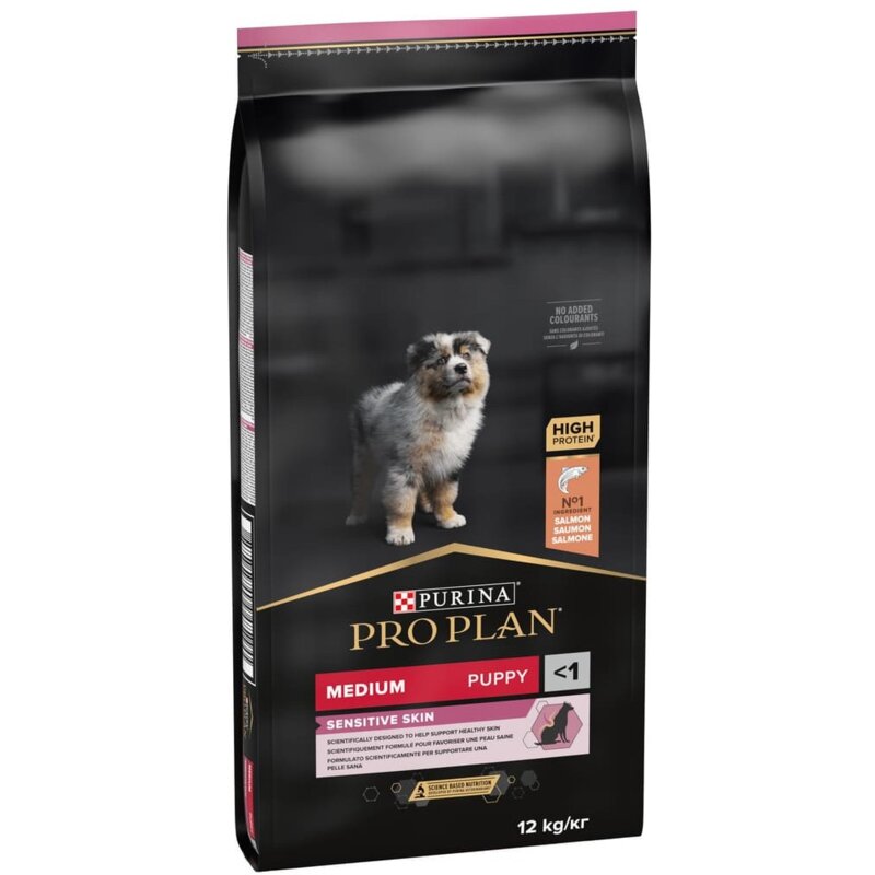 Karma dla psa PURINA Pro Plan Medium Puppy Sensitive Skin Łosoś 12 kg