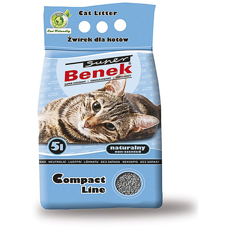 Żwirek dla kota SUPER BENEK Compact Naturalny 5 L