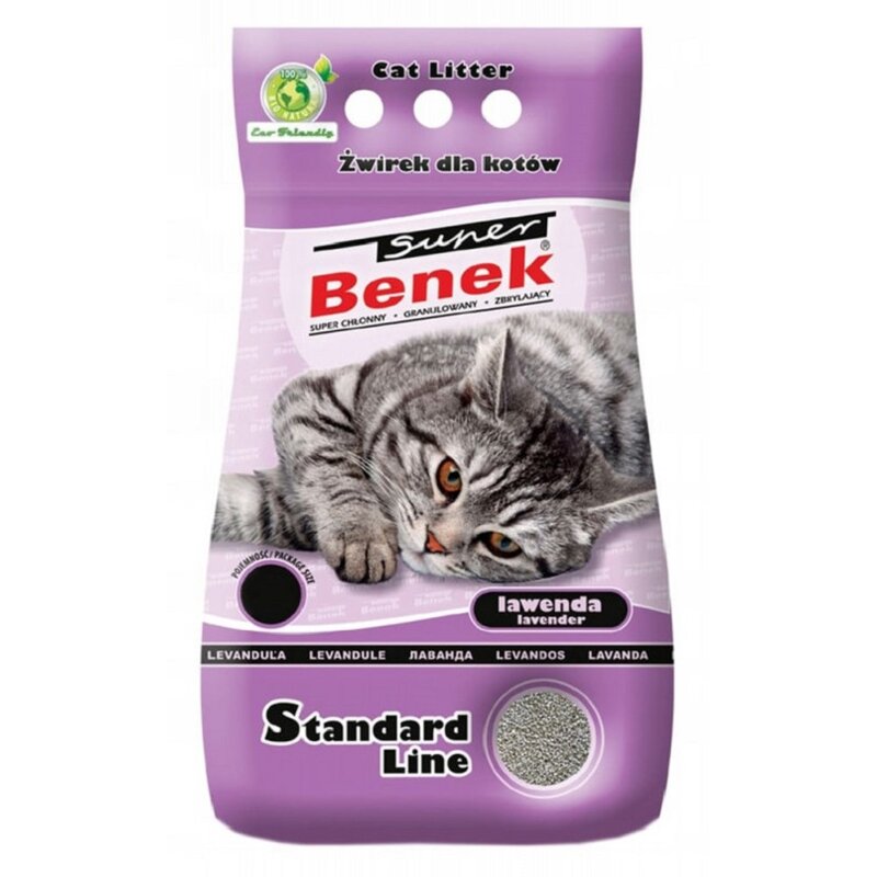 Żwirek dla kota SUPER BENEK Standard Lawenda 25 L