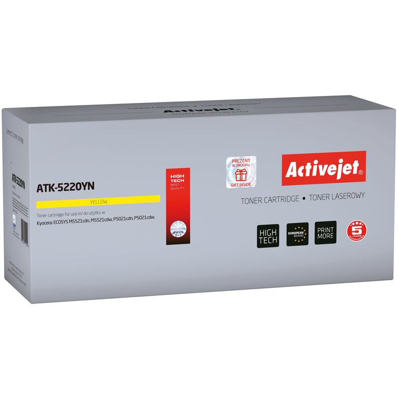 ActiveJet ATK-5220YN (zamiennik TK-5220Y) Żółty
