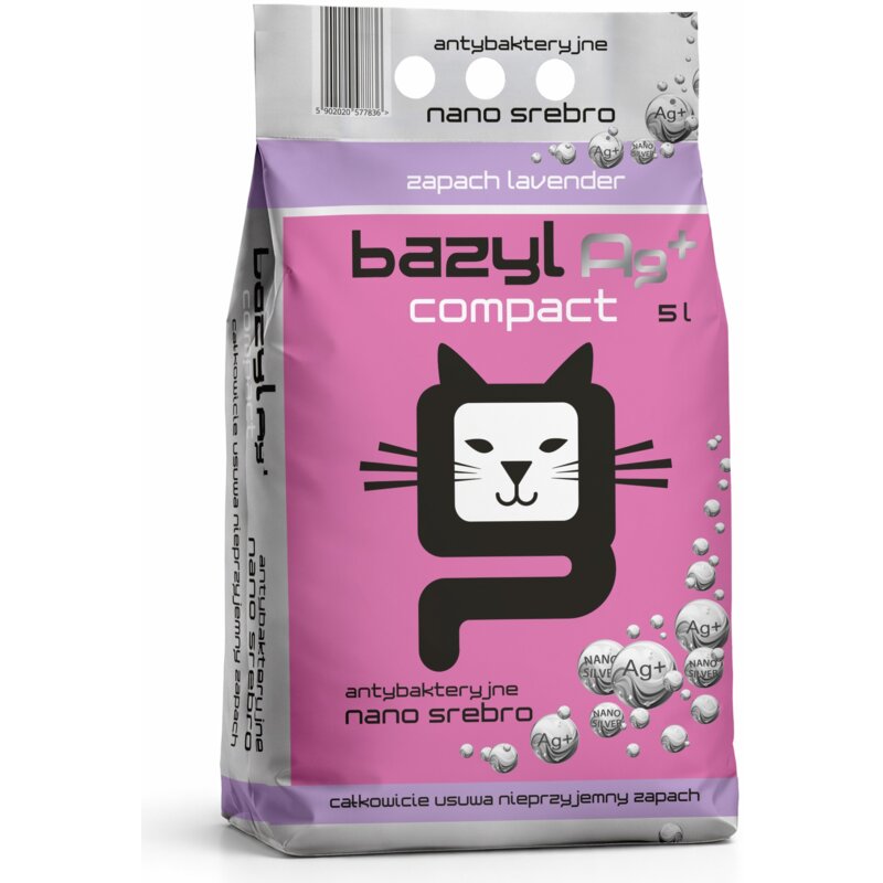Żwirek dla kota BAZYL Ag+ Lavender 5 L