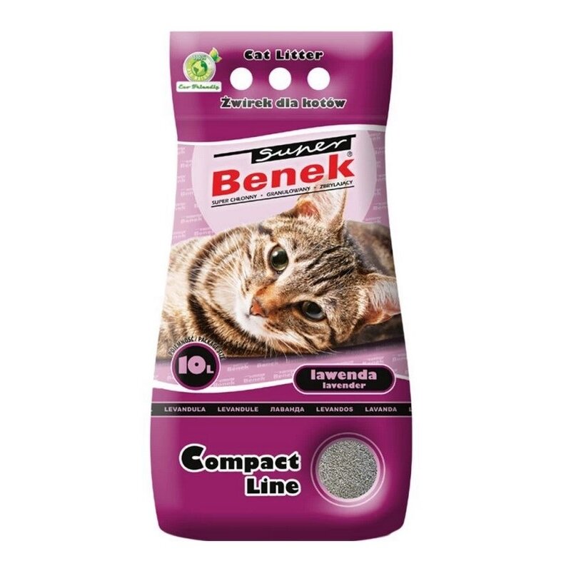 Żwirek dla kota SUPER BENEK Compact Lawenda 10 L