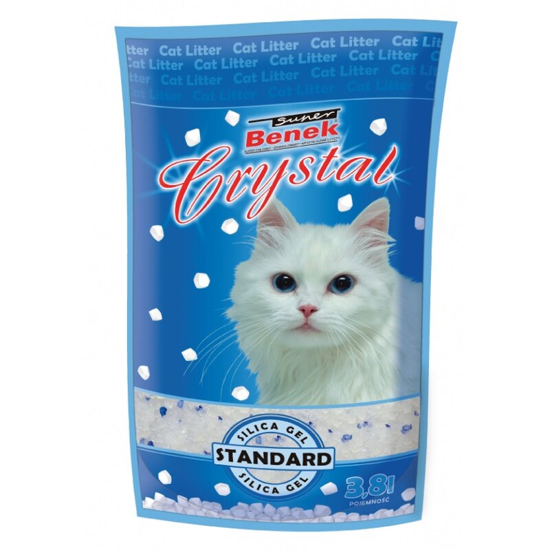 Żwirek dla kota SUPER BENEK Crystal Standard Naturalny 3.8 L