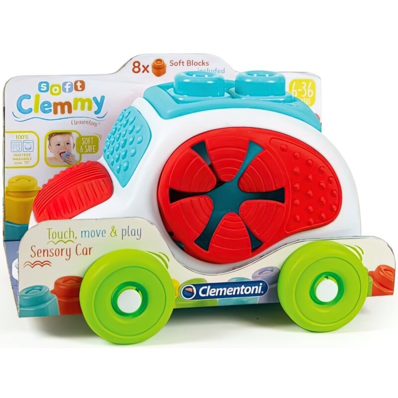 Klocki sensoryczne CLEMENTONI Soft Clemmy Autko 17315