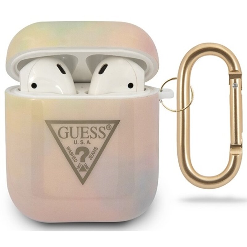 Etui na słuchawki GUESS Tie&Dye Collection do Apple AirPods Różowy