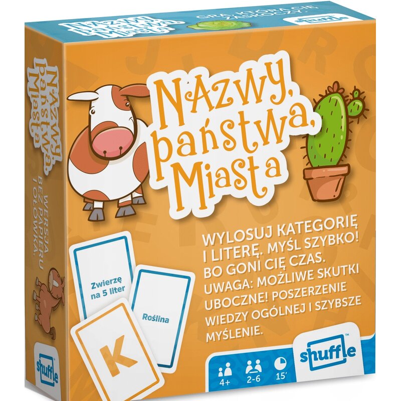 Gra edukacyjna CARTAMUNDI Shuffle Nazwy Państwa Miasta