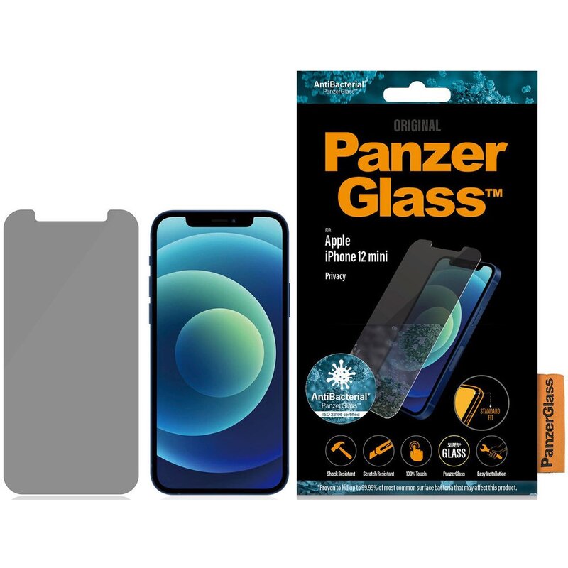 Szkło prywatyzujące PANZERGLASS Antybakteryjne do Apple iPhone 12 mini