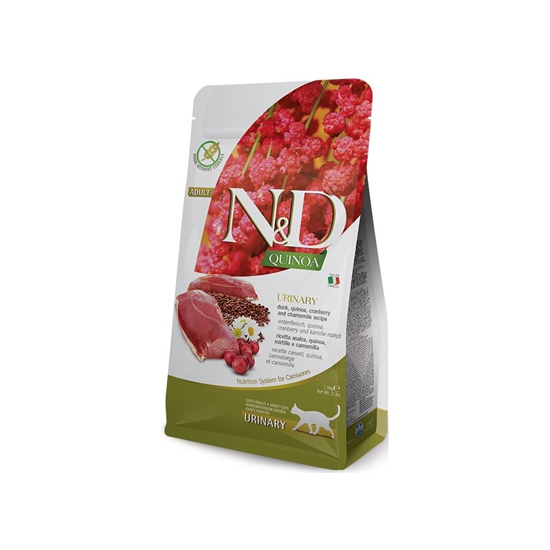Karma dla kota FARMINA N&D Quinoa Urinary Kaczka żurawina i rumianek 1.5 kg