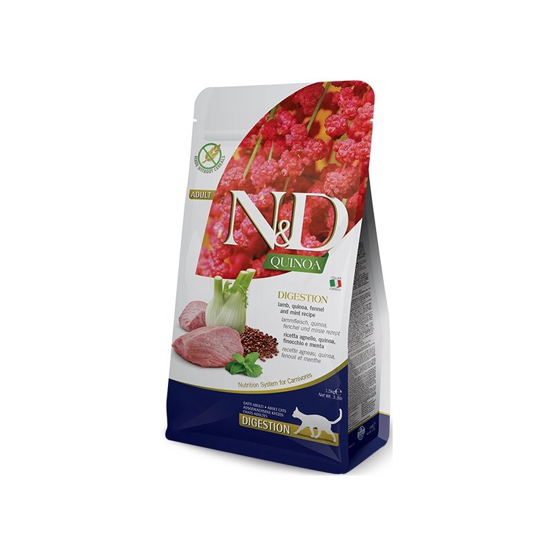 FARMINA N&D Quinoa Digestion - sucha karma dla kota - 1,5kg