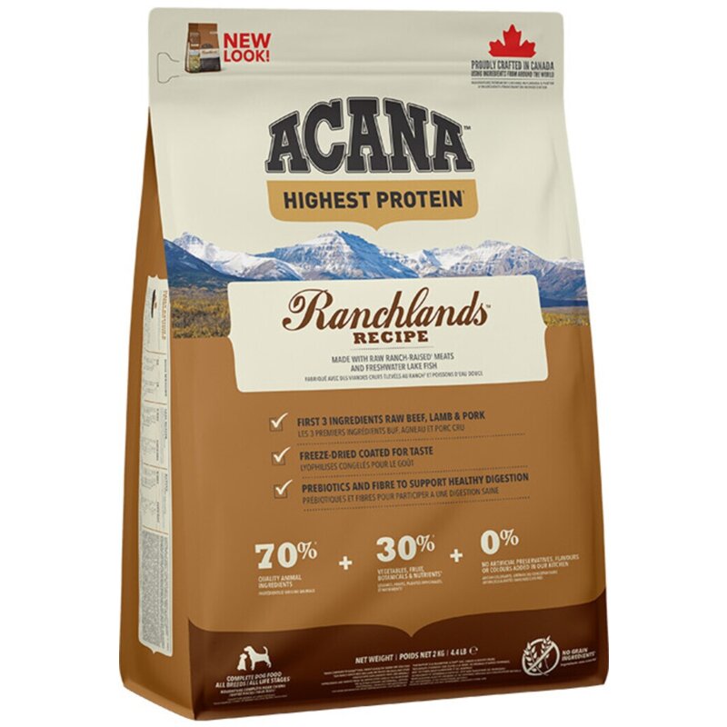 Karma dla psa ACANA Highest Protein Ranchlands Dog Mięsny 2 kg