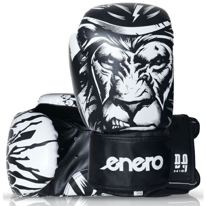 Rękawice bokserskie ENERO Tiger (rozmiar 14oz) Czarno-biały