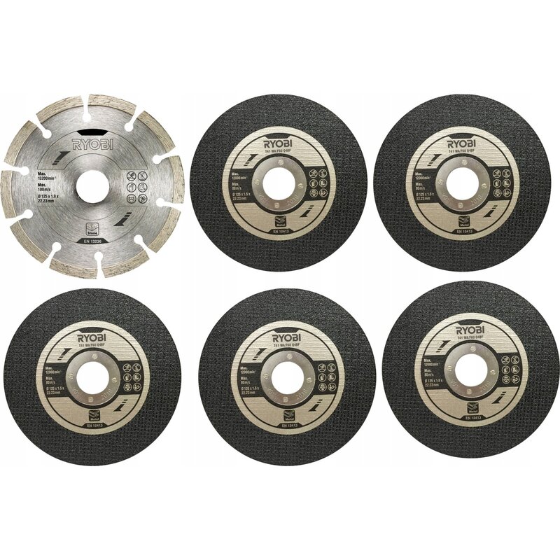 Tarcza do szlifowania RYOBI RAK6AGD125 125 mm (6 szt.)