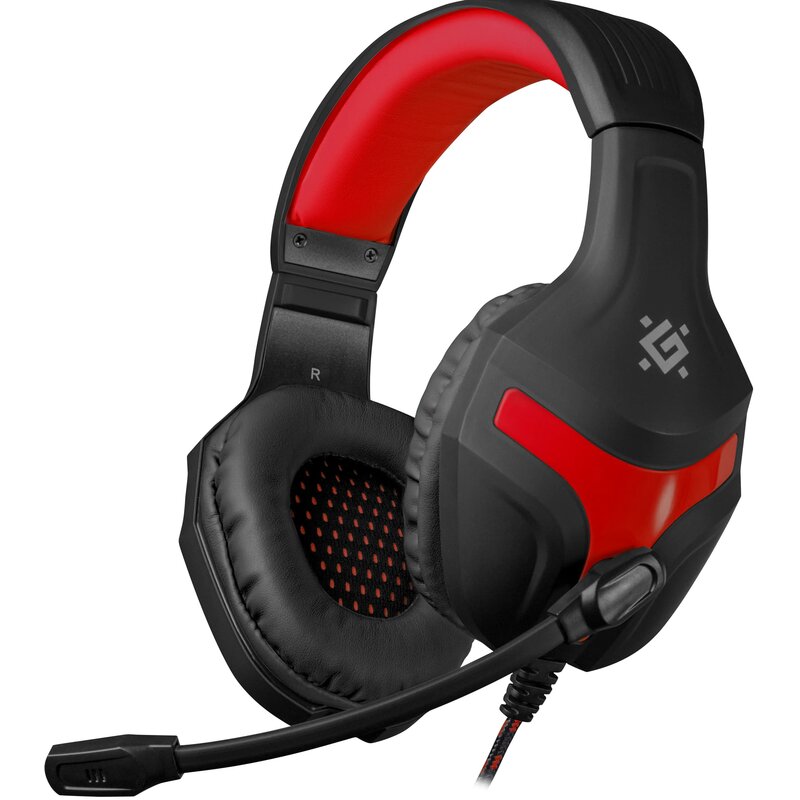 Słuchawki DEFENDER Scrapper 500 Nauszne, ANC Czarno-czerwony