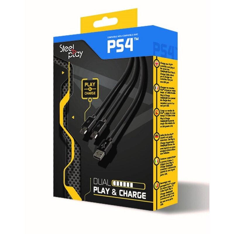 Kabel STEELPLAY Dual Play&Charge do PS4 JVAPS400040