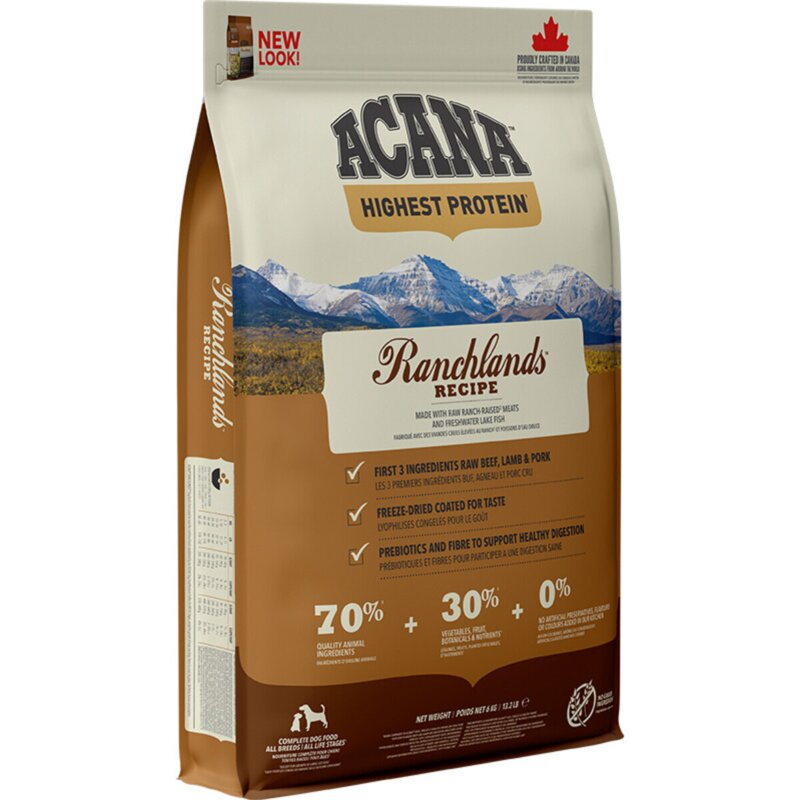 Karma dla psa ACANA Highest Protein Ranchlands Dog Mięsny 6 kg