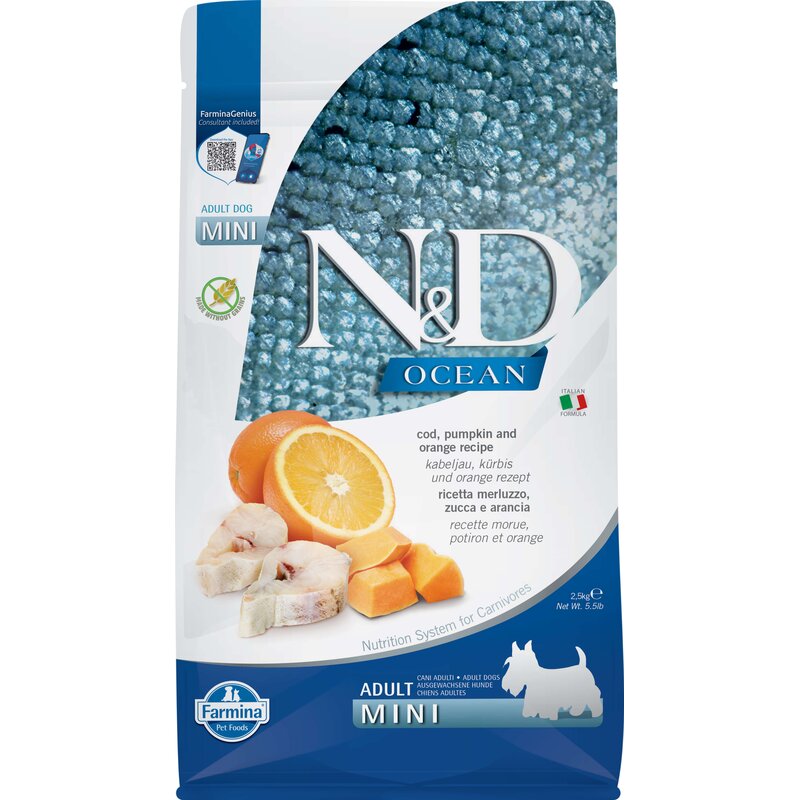 Karma dla psa FARMINA N&D Ocean Dorsz z dynią i pomarańczą 2.5 kg