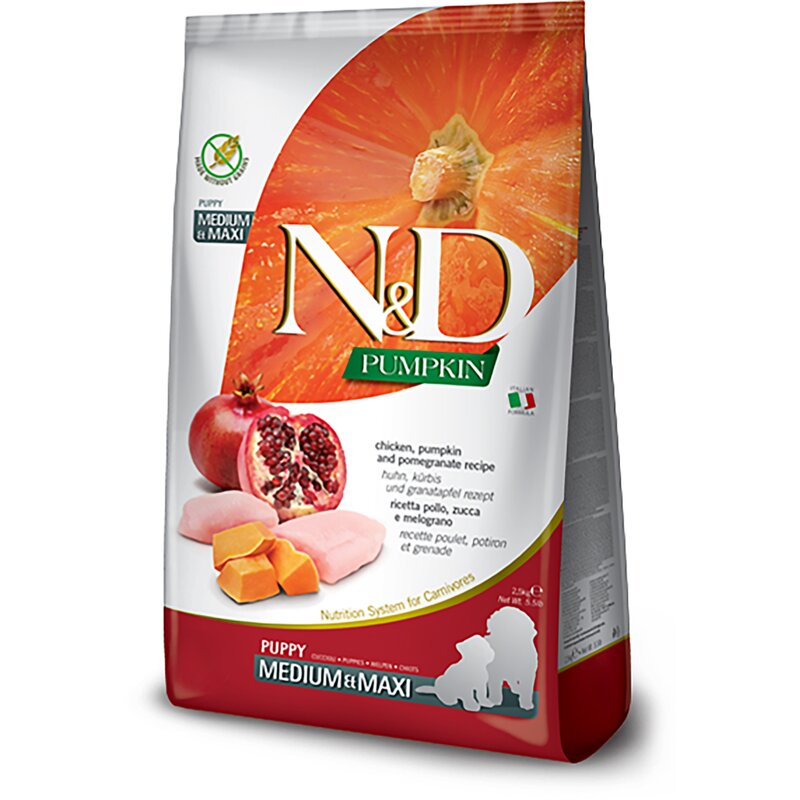 Karma dla psa FARMINA N&D Kurczak z dynią i owoc granatu Adult Medium & Maxi 2.5 kg