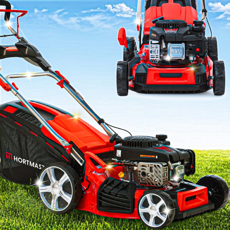 Kosiarka spalinowa HORTMASZ HKS 746 NL z napędem, 46 cm, 139 cm3, 2.4 kW, mulczowanie, kosz 60L, silnik Loncin