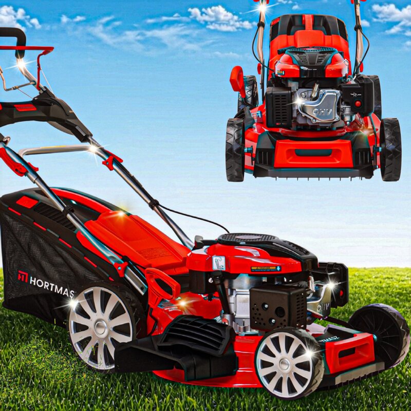 Kosiarka spalinowa HORTMASZ HKS 753 NL z napędem, 53 cm, 196 cm3, 3.5 kW, mulczowanie, kosz 60L, silnik Loncin