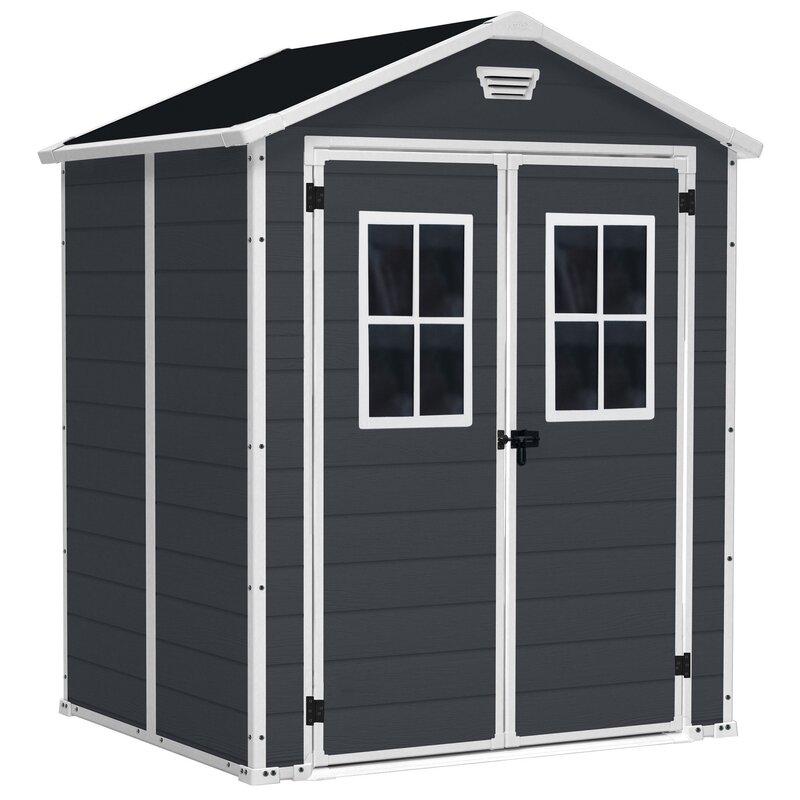 Domek narzędziowy KETER Manor 6x5 Szaro-biały 185 x 152 x 226 cm