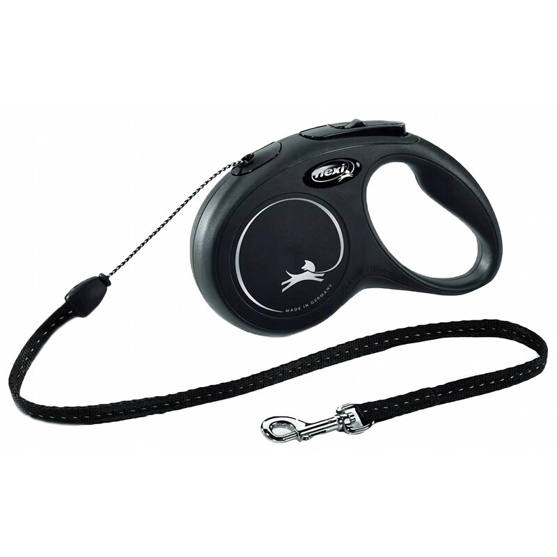 Smycz FLEXI New Classic S (5 m - 12 kg) Czarny
