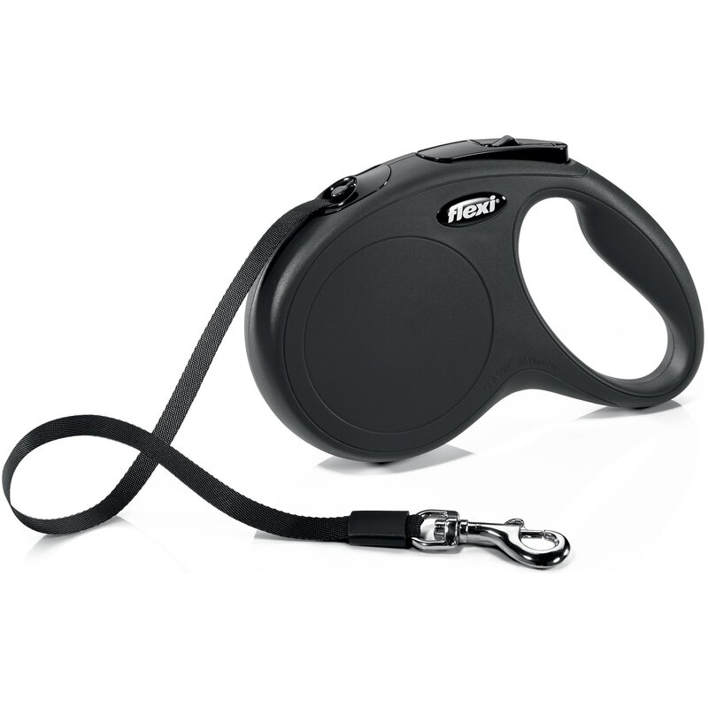 Smycz FLEXI New Classic S (5 m - 15 kg) Czarny
