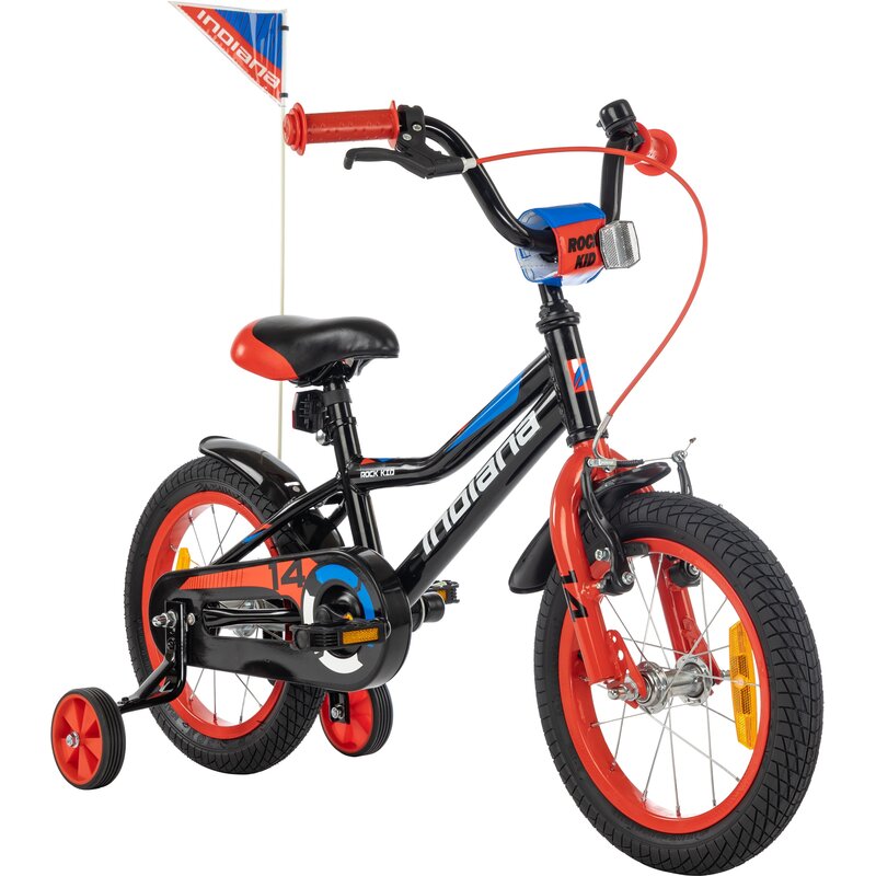 Rower dziecięcy INDIANA Rock Kid 14 cali dla chłopca Czarny