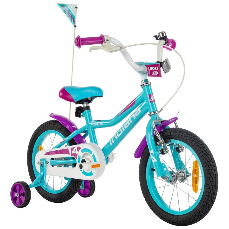 Rower dziecięcy INDIANA Roxy Kid 14 cali dla dziewczynki Turkusowy