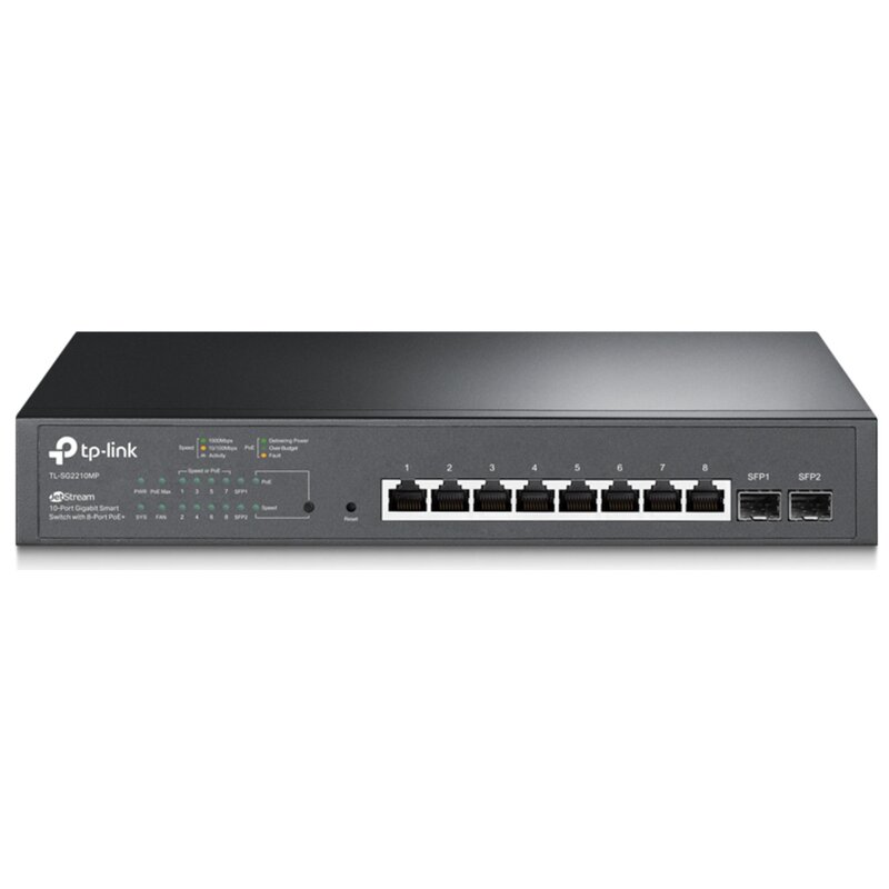 Switch TP-LINK TL-SG2210MP Gigabit Ethernet, 10 portów, Funkcja PoE, Zarządzalny