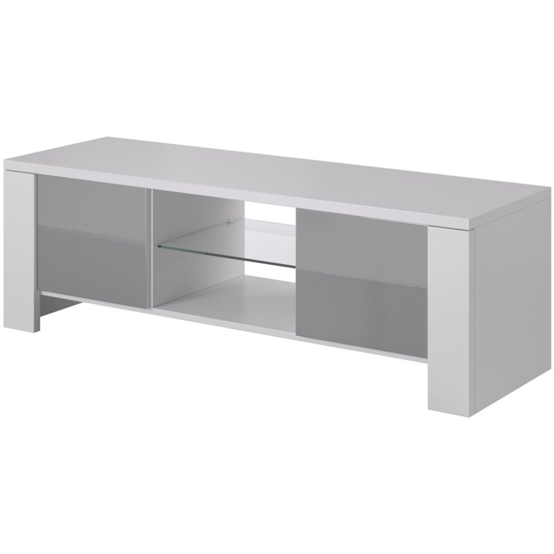 Szafka RTV CAMA MEBLE West Szary połysk