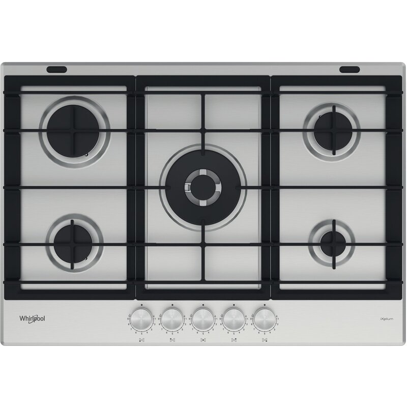 Płyta gazowa WHIRLPOOL GMWL728IXL MultiLevel Flame Palnik Wok podwójna korona 73cm iXelium