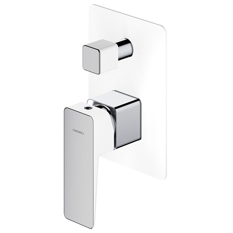 Bateria wannowa podtynkowa OMNIRES Parma PM7435 Chrom/Biały