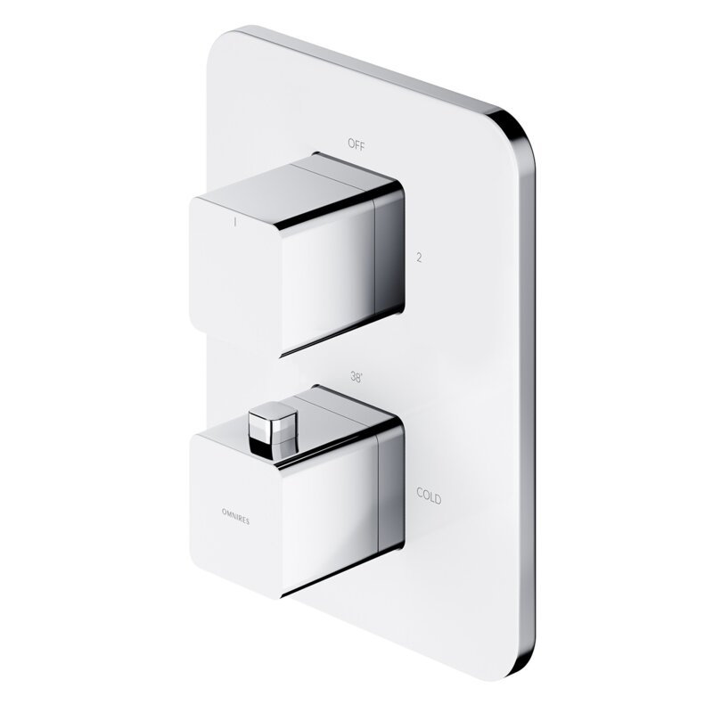 Bateria wannowa podtynkowa OMNIRES Parma PM7436 Chrom/Biały