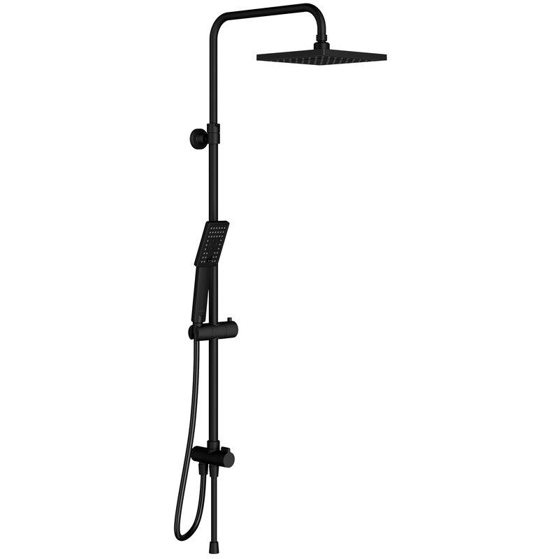 Zestaw prysznicowy natynkowy OMNIRES JimJim z deszczownicą Czarny mat